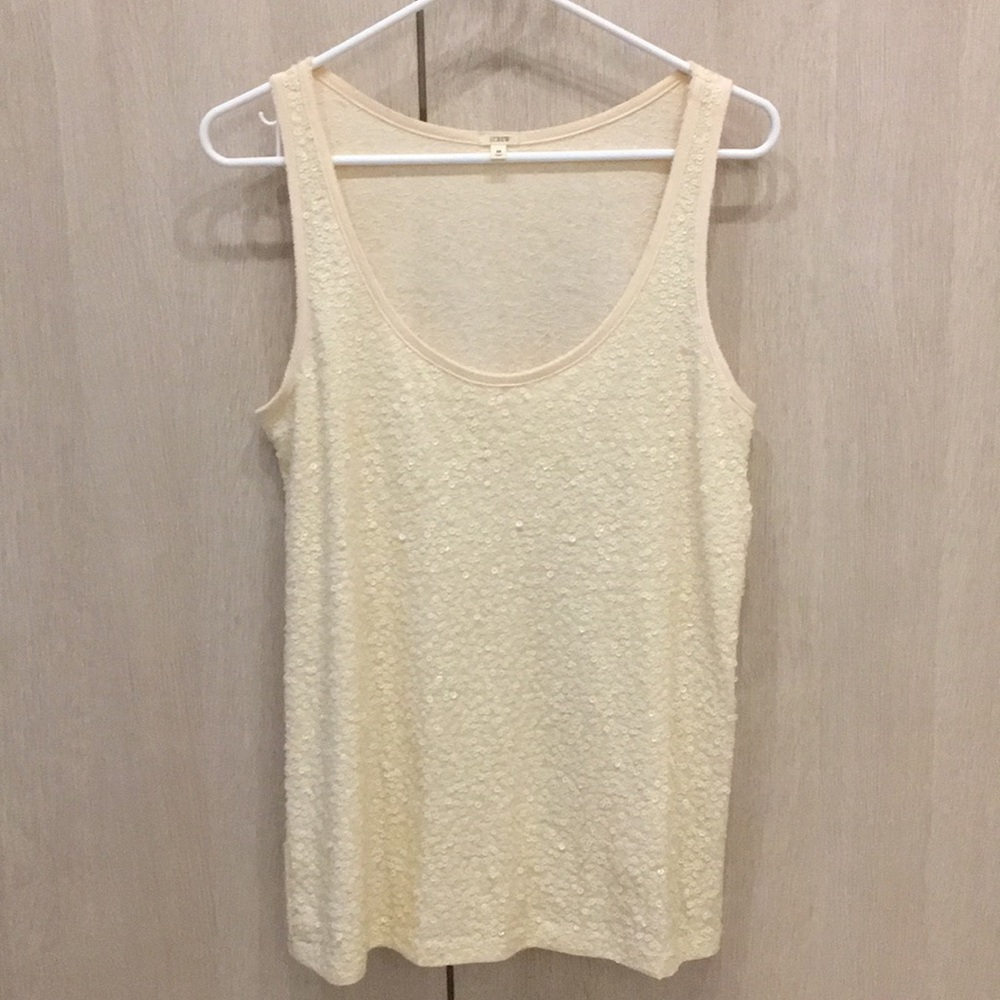 JCrew scoop neck sequin tank